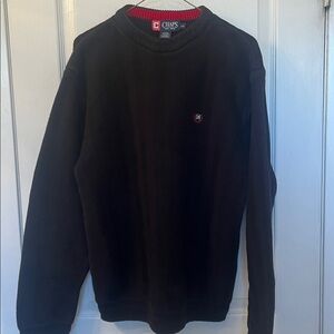 Chaps large black/w logo sweater.
